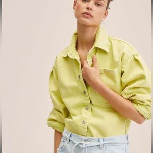 Mango Oversized denim Button Down NWT XL